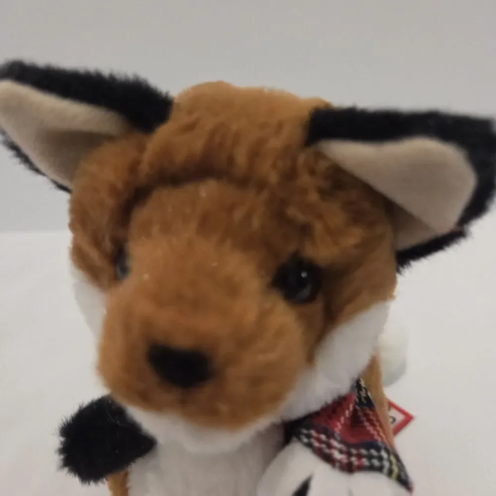 Douglas Winter Friends Fox with Red Plaid scarf Plush Toy Stuffed Animal Beans